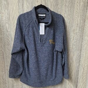 Wooly Threads The Original Wooly Quarter Zip Pullover West Virginia Adult L NWT